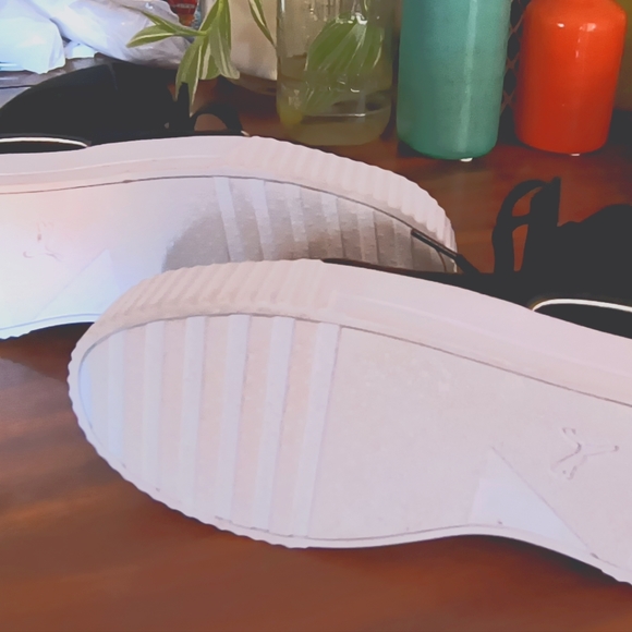 Puma High top Shoes Size 8 9 10 Gold Black White - Picture 3 of 4